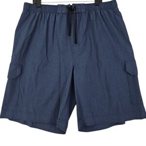 True Nation~Men's 1XL~ Oshen Blue Mesh Lined Swim Shorts Trunks Charcoal Heather